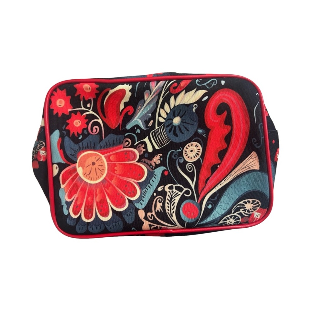 Floral Patterned Women's Large Cosmetic Bag